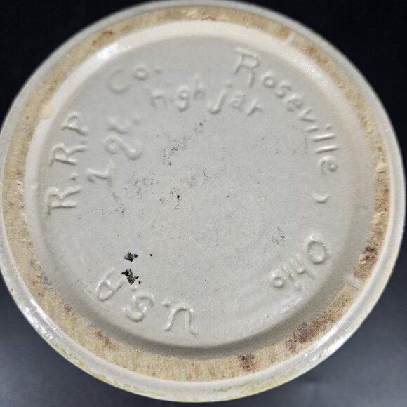 Vintage RRP Co Roseville Ohio 1 Qt Crock Jar Bunny Motif Stoneware USA Pottery 6 - Picture 9 of 12